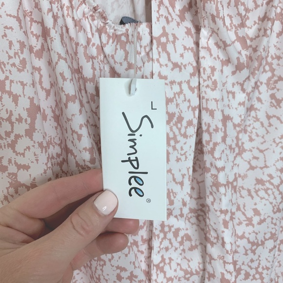 Off Shoulder Floral Print Romper Jumpsuit in Dusty Pink - Picture 9 of 9